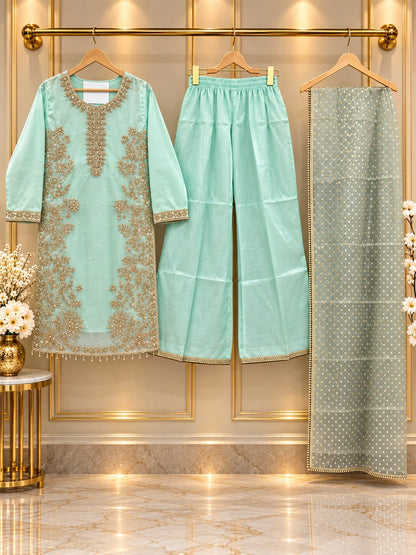 Handmade Sheesha Silk party and weddings wear