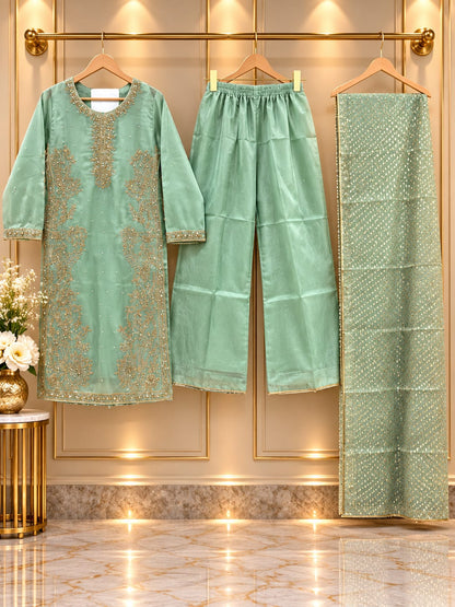 Handmade Sheesha Silk party and weddings wear