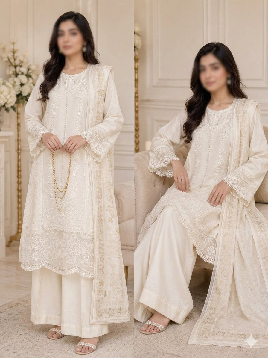 ✨ Elegant Lawn 3PC Suit ✨