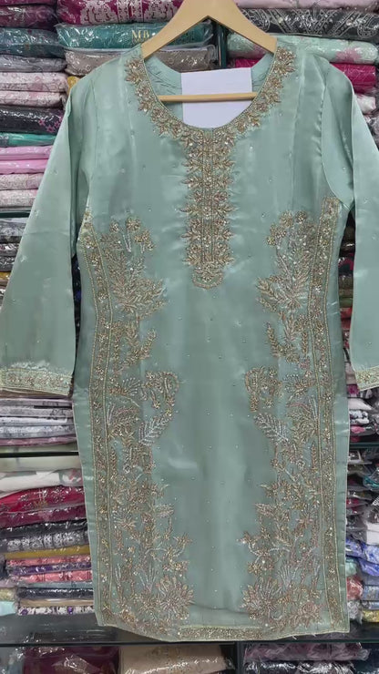 Handmade Sheesha Silk party and weddings wear