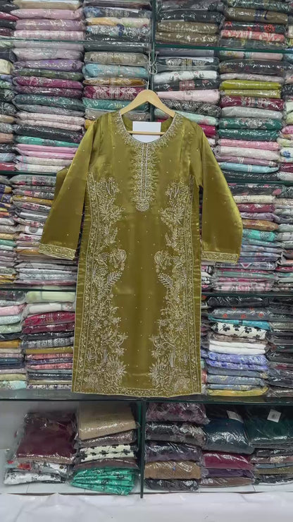 Handmade Sheesha Silk party and weddings wear