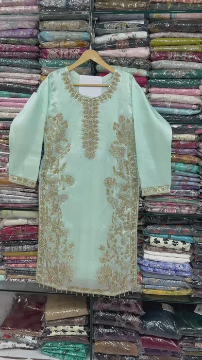 Handmade Sheesha Silk party and weddings wear