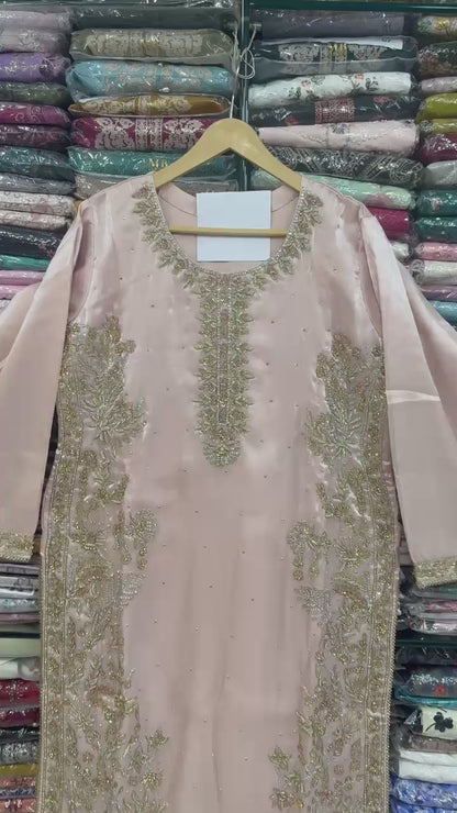 Handmade Sheesha Silk party and weddings wear